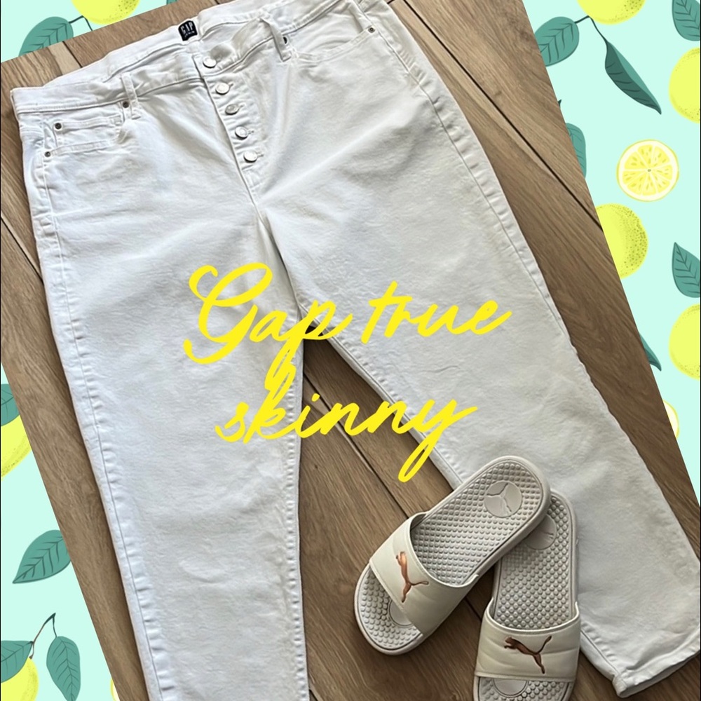 Gap denim 🌺 Women’s True skinny white jeans SZ:35
